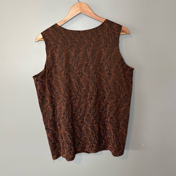 Moon Light USA Vintage 3 Piece Set Bohemian Fern Print Faux Fur Robe Top Skirt - Picture 7 of 16